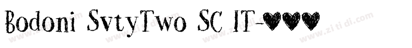 Bodoni SvtyTwo SC IT字体转换